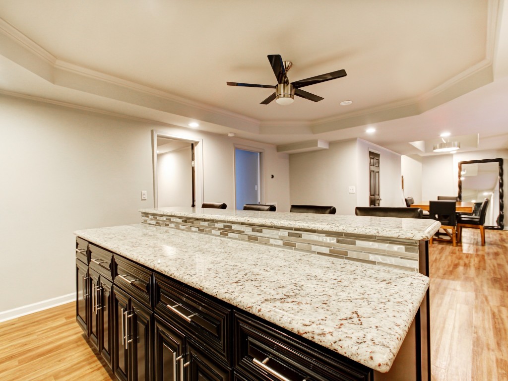 Basement bar and dining renovation
